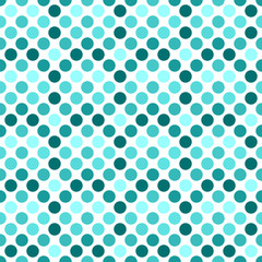 Poster - Seamless geometrical circle pattern background - abstract teal vector graphic