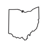 Fototapeta  - outline of Ohio map- vector illustration