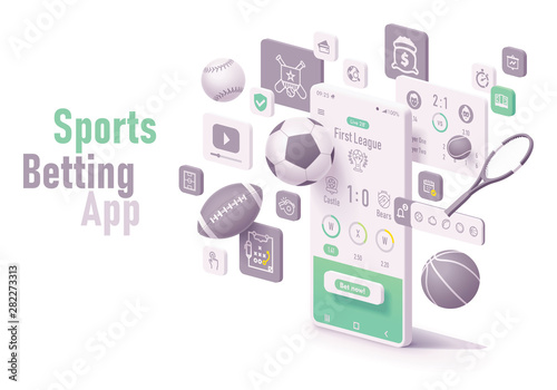 Fotomural Vector sports betting app concept