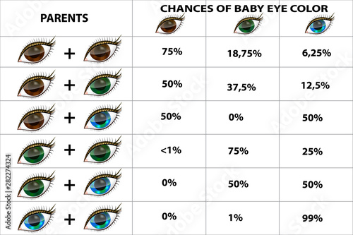 Dominant Eye Color Chart