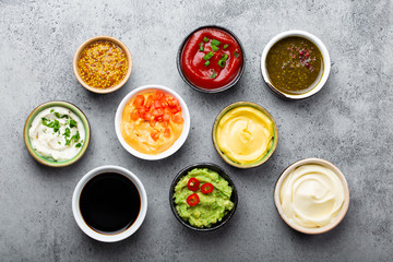 Assortment of sauces