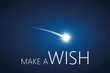 make a wish with falling star in the sky vector illustration EPS10