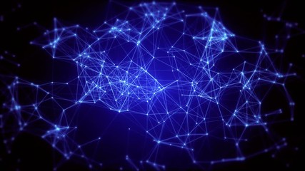 Wall Mural - blue futuristic background network