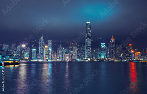 Fototapeta Hong Kong skyline at night