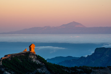 Roque Nublo with Teide