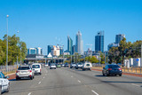 Fototapeta  - Highway driving into Perth Western Australia