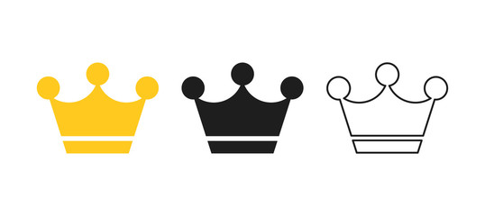 Wall Mural - big collection quolity crowns. gold crown. royal crown icons collection set. vintage crown. vector i