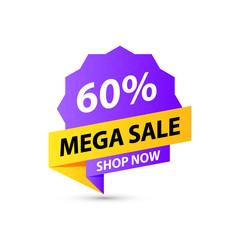 Wall Mural - sale tag. special offer, big sale, discount, best price, mega sale banner. shop or online shopping. 