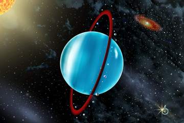 Wall Mural - Uranus - a seventh planet of the solar system