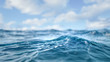 Leinwandbild Motiv blue ocean wave background
