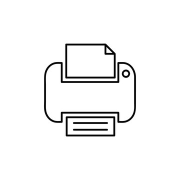 Pinter icon vector. Vector graphics, a linear pattern on a white background, eps 10.