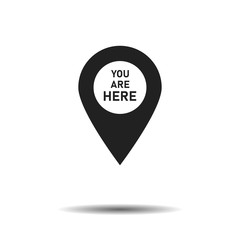 Poster - pointer icon or pin for map with shadow. sign of navigation isolated on white background.