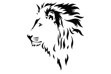 Wall Mural - Lion Head Logo Vector Template Illustration Graphic Design