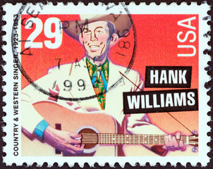 Wall Mural - Country & western singer Hank Williams (USA 1993)