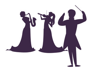 Wall Mural - people musicians concert event design