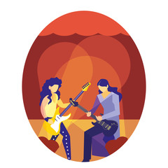 Sticker - people musicians concert event design