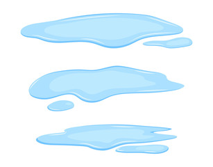 water puddle isolted on white background