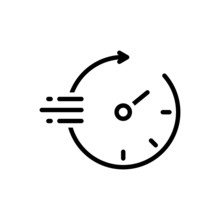 Black Line Icon For Quickly