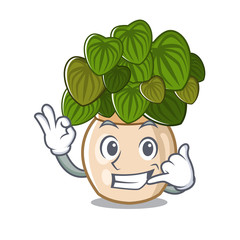 Sticker - Call me peperomia with in the cartoon shape