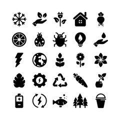 Sticker - Nature Solid Icons Pack