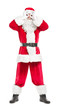 © Pixel-Shot - Portrait of funny Santa Claus on white background