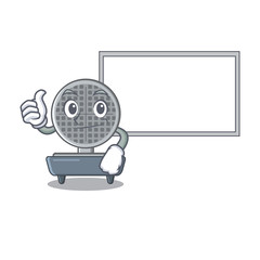 Canvas Print - Thumbs up with board waffle iron in the character shape