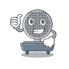 Poster - Thumbs up waffle iron isolated in the cartoon