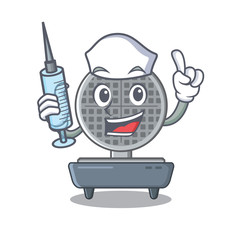 Sticker - Nurse waffle iron isolated in the cartoon