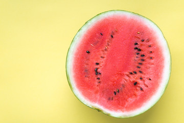 Wall Mural - Half of watermelon, fresh colorful fruit background