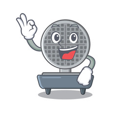 Sticker - Okay waffle iron isolated in the cartoon