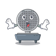 Sticker - Surprised waffle iron in cartoon kitchen cabinet