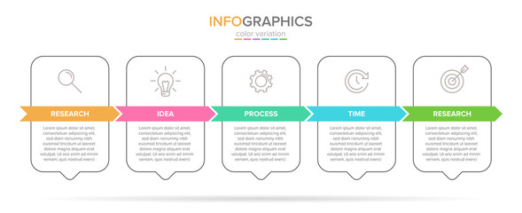 Wall Mural - Vector infographic label template with icons. 5 options or steps. Infographics for business concept. Can be used for info graphics, flow charts, presentations, web sites, banners, printed materials.