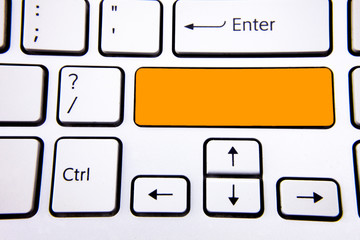 Leinwandbilder - Design business concept Empty copy text for Web banners promotional material mock up template. Keyboard key Intention create text computer reflection message