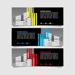 Wall Mural -  abstract corporate business banner template, horizontal advertising business banner layout template