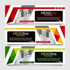 Wall Mural -  abstract corporate business banner template, horizontal advertising business banner layout template
