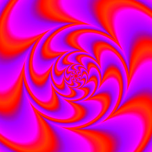 Red Spirals. Spin Illusion.