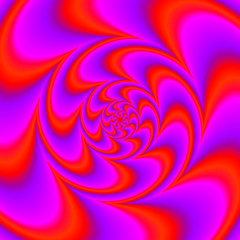 Wall Mural - red spirals. spin illusion.