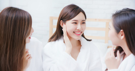 Sticker - skin care asian women friend