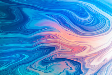 Wall Mural - blue liquid marble abstract surfaces design.