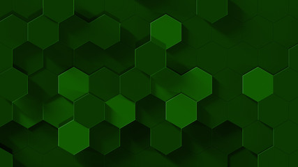 Poster - honeycomb green carbon abstract background 4k resolution