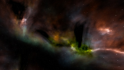 Wall Mural - night sky with stars and nebula