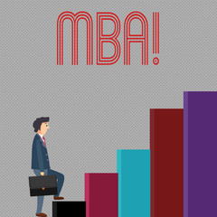 Wall Mural - Writing note showing Mba. Business photo showcasing Master of Business Administration Advance Degree After College Studies