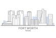 © Anna - Fort Worth cityscape, Texas - city panorama of Fort Worth, skyline of downtown