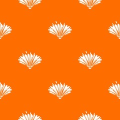 Poster - Cute flower pattern vector orange for any web design best
