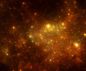 Wall Mural -  Deep space nebula with stars. 