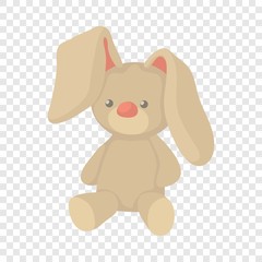 Canvas Print - Plush toy bunny icon. Cartoon illustration of plush toy bunny vector icon for web