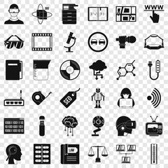 Poster - Seo icons set. Simple style of 36 seo vector icons for web for any design
