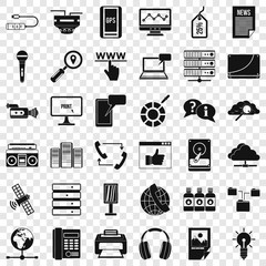 Poster - Information technology icons set. Simple style of 36 information technology vector icons for web for any design