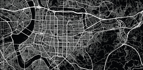Fotomural Urban vector city map of Taipei, China
