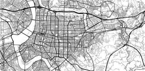 Fotografía Urban vector city map of Taipei, China